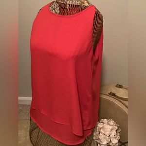 Saint Tropez West Flowy Layered Sleeveless Blouse